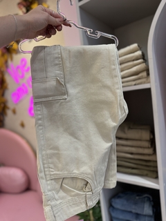 Calça cargo wide leg bege - comprar online