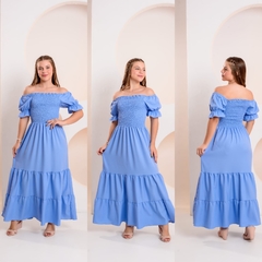 Vestido Mídi azul