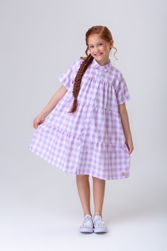 Vestido Analu Xadrez Lilas