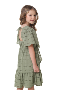 Vestido Laise Oliva - Amora Kids