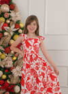 Vestido Vermelho Floral