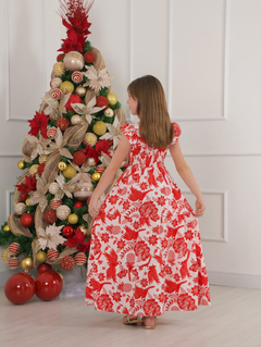 Vestido Vermelho Floral - comprar online