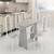 CONJUNTO DE MESA DE COZINHA ZURIK 1,50 X 0,80M QUALITY BRANCO LISO COM TAMPO GRANITO E PÉS GRANITO OCRE E 6 CADEIRAS ESPECIAL COM ENCOSTO TECIDO FLORAL