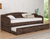 SOFA CAMA FUNNY III CONQUISTA CAFE WOOD COM AUXILIAR (PARA COLCHAO 78X188) F.L