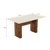 MESA URCA 150X80 OFF WHITE COM VIDRO 4MM COM 6 CADEIRAS ALICE SONETTO RUSTICO VELUDO CARAMELO ( J.J) OFERTAO - comprar online