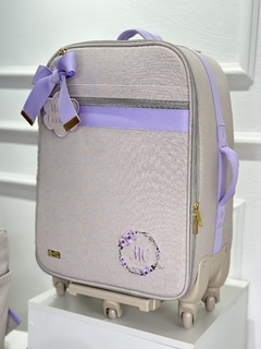 Kit linho gelo com fitas lavanda MC - Bolsas Maternidade Personalizadas Chita de Luxo