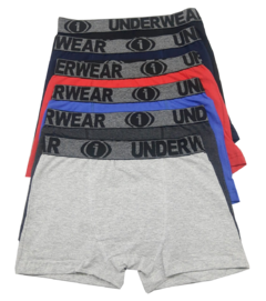 Boxer Iman Underwear Hombre Liso Talle 6 y 7 Art 118 x 12 unidades