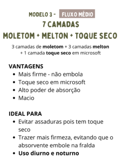 Absorvente 7 camadas - Fluxo médio / Intenso na internet