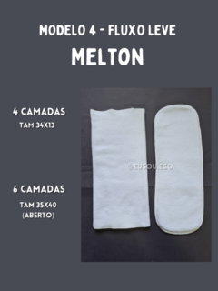 Absorvente 4 camadas de melton - Fluxo leve - Eu Sou Eco