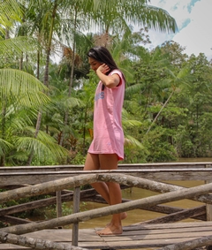 Vestido "Salinas" - rosa com azul - comprar online