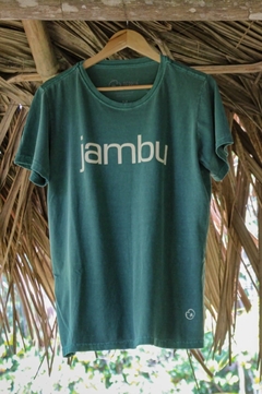 Camiseta unissex "Jambu"- verde musgo com gelo - comprar online