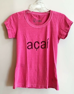 Camiseta Babylong "açaí" rosa com roxo - comprar online