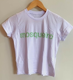 Camiseta infantil "mosqueiro" branca com verde