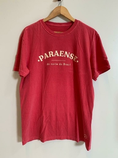 Camiseta unissex "Paraense" vermelha com gelo