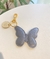 Chaveiro Borboleta Azul Stone / Ouro Light