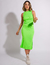 Vestido Midi Rafaela Verde - comprar online