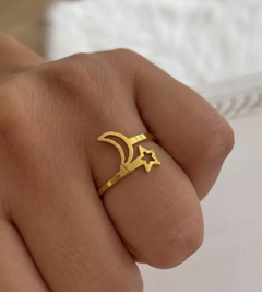 ANILLO CHIC LUNA Y ESTRELLA