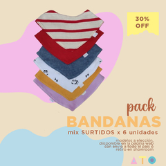 Pack x 6 BABEROS BANDANAS- PAÑUELO Surtidos - comprar online