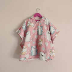 PONCHO GATO ROSA de Toalla / Salida de baño - comprar online