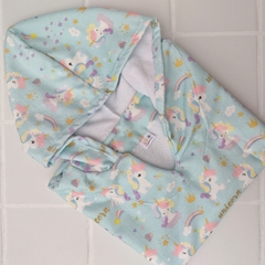 PONCHO de Toalla / Salida de baño UNICORNIOS