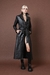 Image of MIUCCIA LEATHER TRENCH BLACK