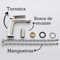 Torneira Banheiro Cromada Monocomando Quente E Frio Moderno - comprar online