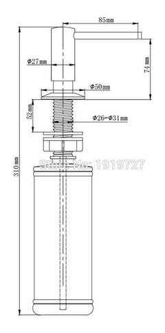 Imagem do Dispenser Sabão Liquido Embutir 500 Ml Rosê Elegante Luxo