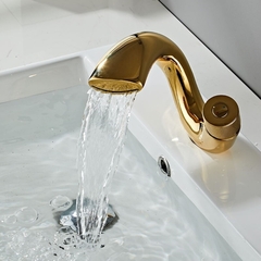 Torneira Banheiro Dourada Monocomando Luxo Gold Elegante - comprar online