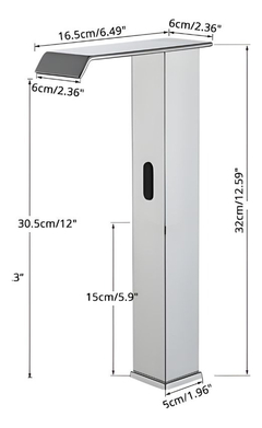 Torneira Prateado Sensor Proximidade Inteligente Luxo