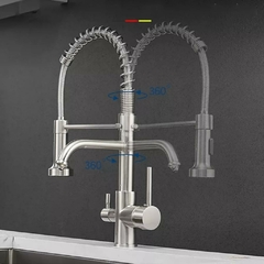 Torneira Cozinha Pia Monocomando Aço Escovado C/ Filtro Luxo - loja online