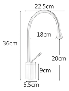 Torneira Banheiro Monocomando Rosê Elegante Brilhante - comprar online