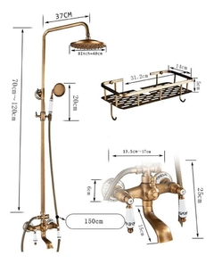 Chuveiro Bronze Antigo Monocomando Quente / Fria Porcelana - comprar online