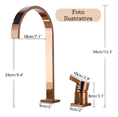 Torneira Banheiro Moderna Monocomando Separado Prateada Luxo