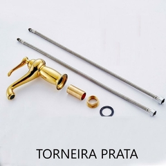 Torneira Banheiro Monocomando Quente/frio Prateada Brilhante - F5 Store oficial