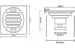 Ralo Grelha Retrô Luxo Trabalhado Quadrado Prata 10x10 - loja online