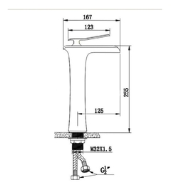 Torneira Monocomando Cascata Lavabo Bica Alta Cuba Luxo