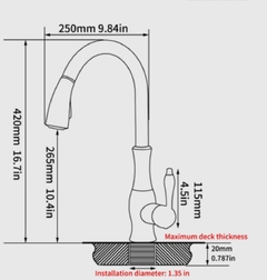 Torneira Cozinha Gourmet Moderna Extensível Monocomando - comprar online