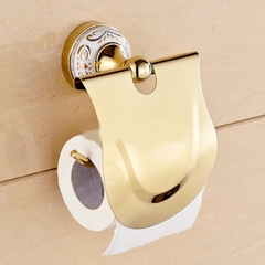 Kit De Acessório Banheiro Em Metal Dourado Lavabo 4 Peças na internet