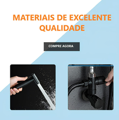 Ducha Higiênica Preto Fosco Completa Banheiro Lavabo - loja online