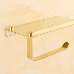 Porta Papel Higiênico Dourado Ouro Gold Vintage Luxo - loja online