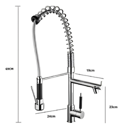 Torneira Cozinha Alta 70cm Prateada Gourmet Saída Filtro - comprar online