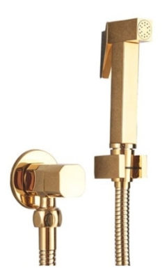 Imagem do Ducha Higiênica Luxo Completa Banheiro Lavabo Dourado 1,5m