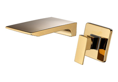 Torneira Parede Misturador Dourado Brilhante Cascata Luxuosa - comprar online