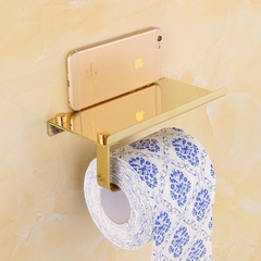 Porta Papel Higiênico Dourado Ouro Gold Vintage Luxo - F5 Store oficial