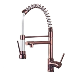 Torneira Monocomando Cozinha Gourmet Rose Gold Spray Extenso