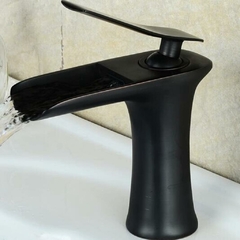 Torneira Banheiro Lavabo Monocomando Cascata Preto Fosco na internet