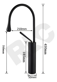 Torneira Para Banheiro Alavanca Black Luxuosa Monocomando na internet