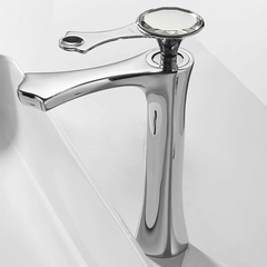 Torneira Banheiro Pedra Diamante Lavabo Quente/frio 28cm