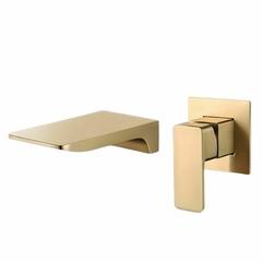 Torneira Parede Misturador Dourado Brilhante Cascata Luxuosa