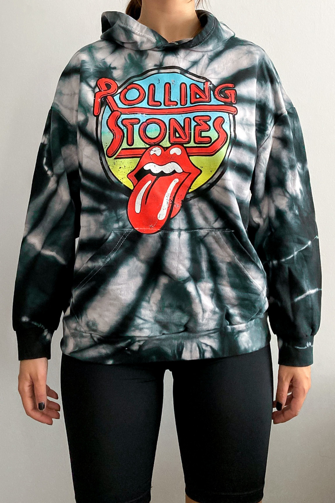 Rolling stones tie deals dye hoodie